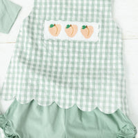 Plaid Peach Collection - Girl Short Set