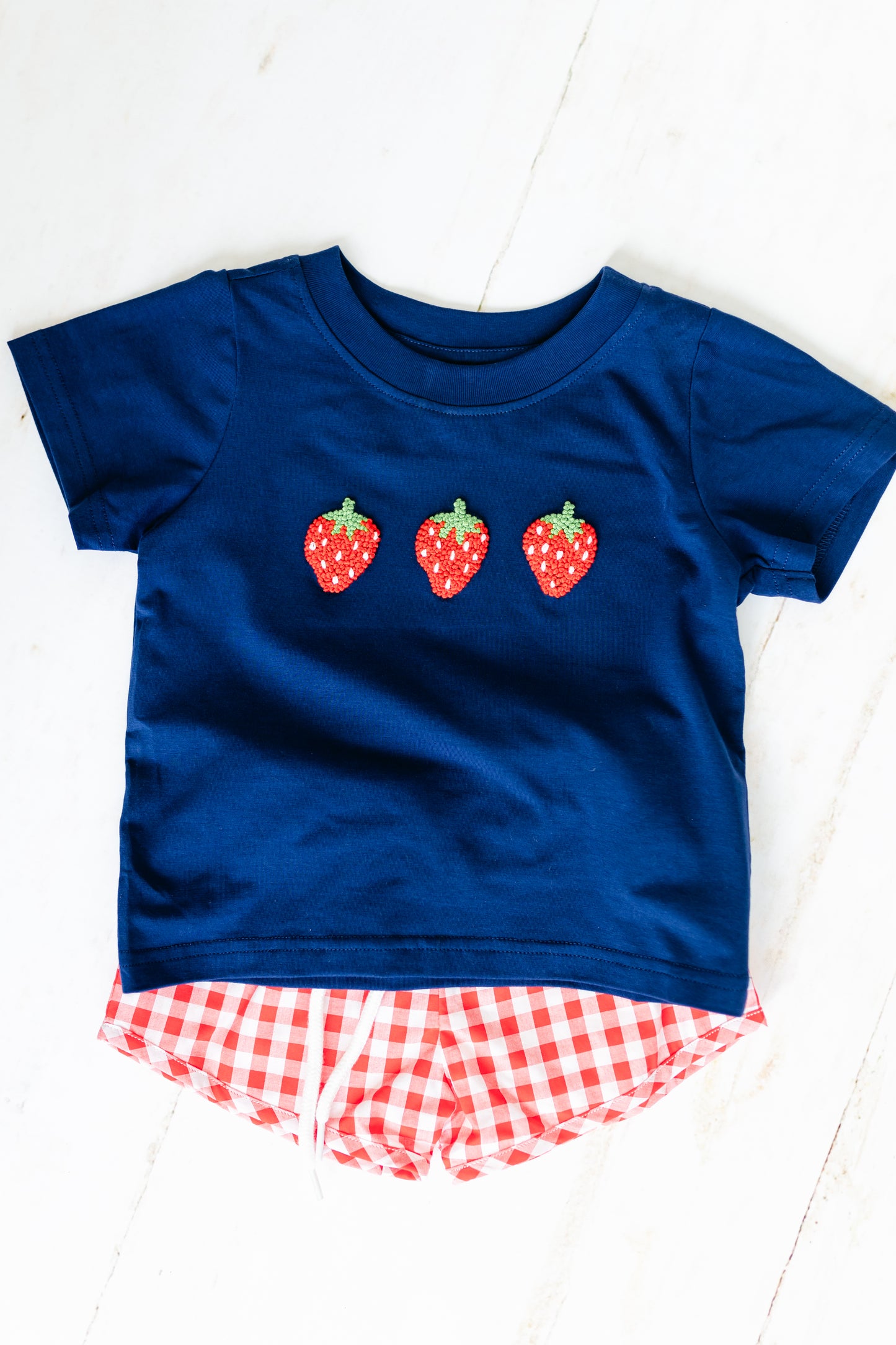 French Knot & Gingham Berries - Boy Short Set