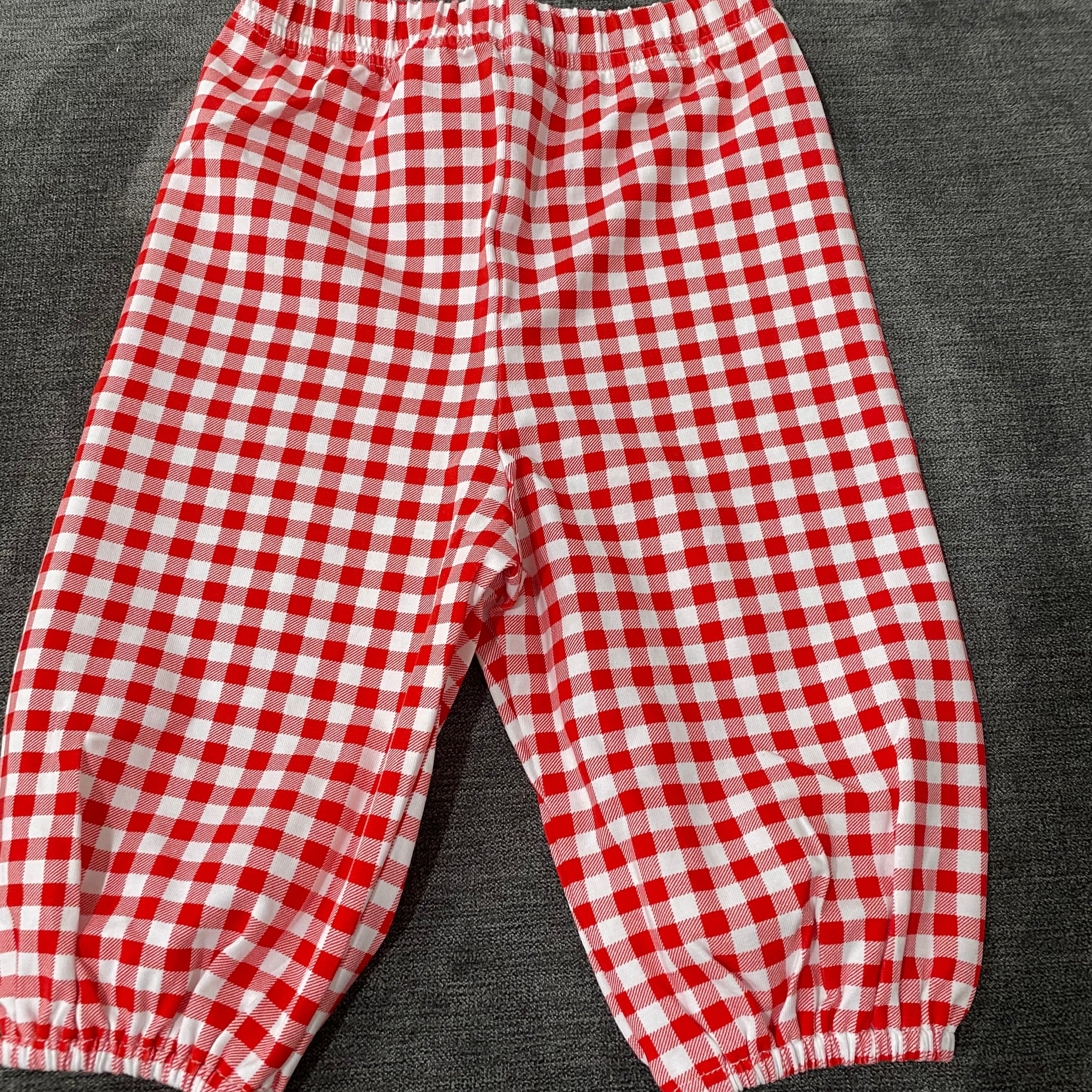 Pant Collection - Boy Banded Pants Red Gingham