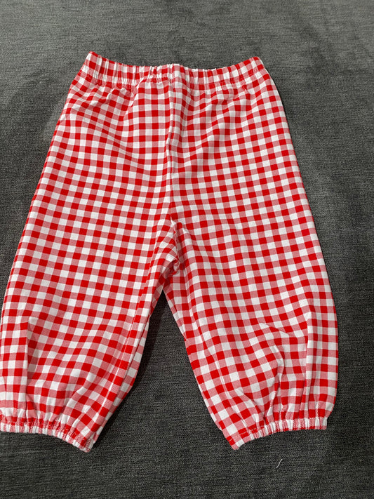 Pant Collection - Boy Banded Pants Red Gingham