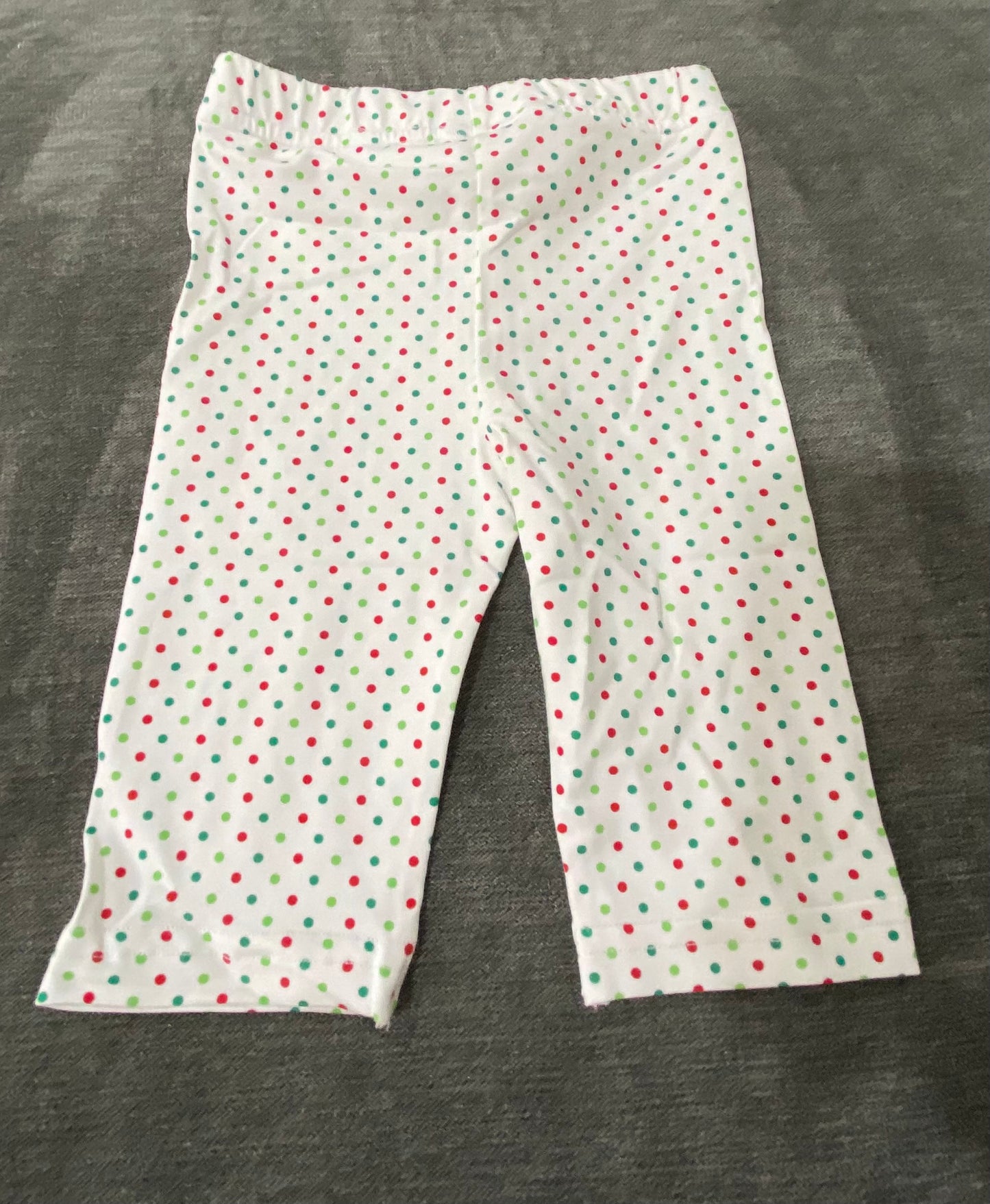 Pant Collection - Girl Leggings Red/Green Bitty Dot