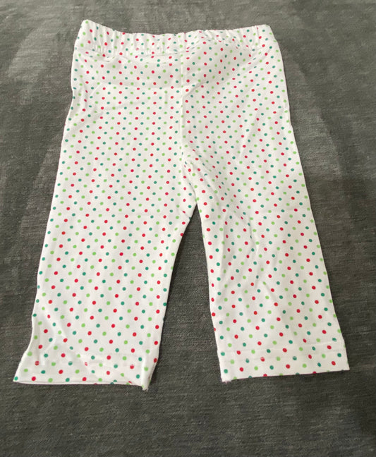 Pant Collection - Girl Leggings Red/Green Bitty Dot